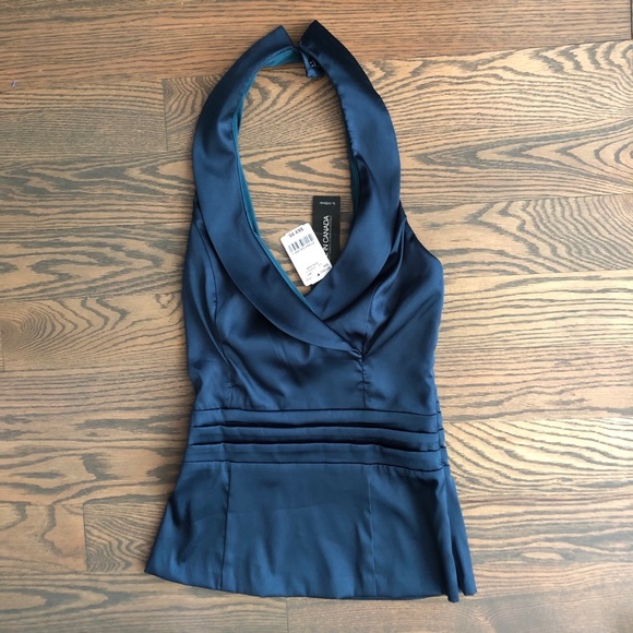 Teal Halter Dress Top - Picture 3 of 3